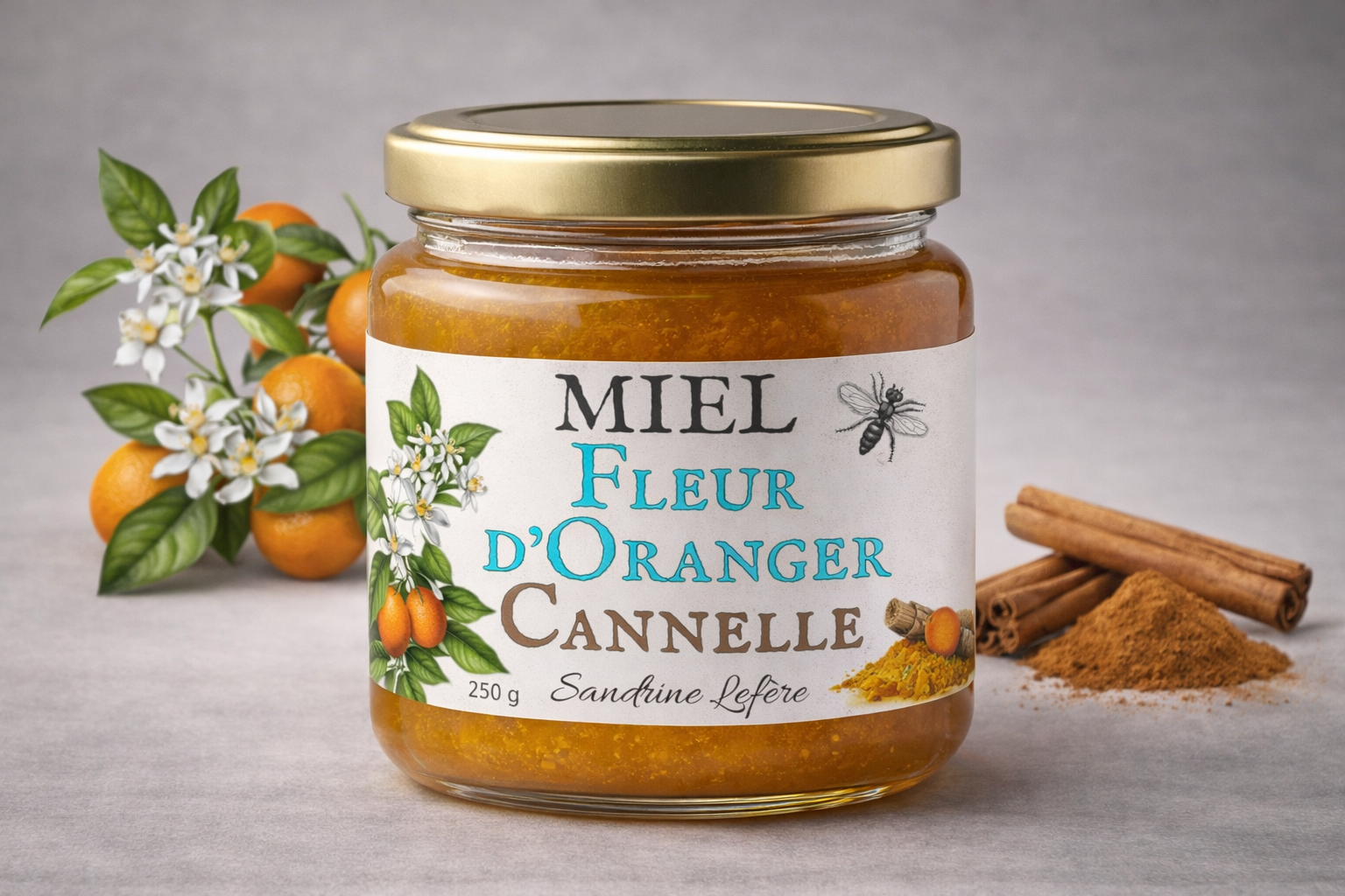 Miel Cannelle Fleurs d&rsquo;Oranger